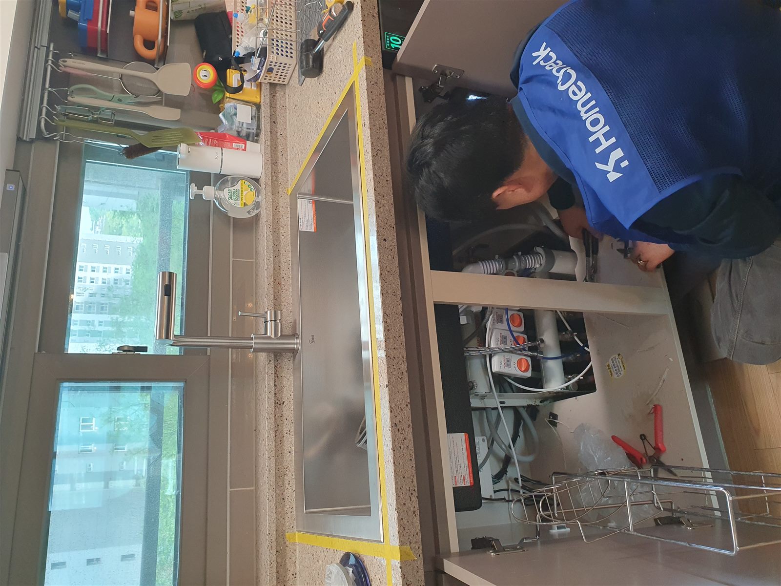 싱크볼 설치 시공 사진 2